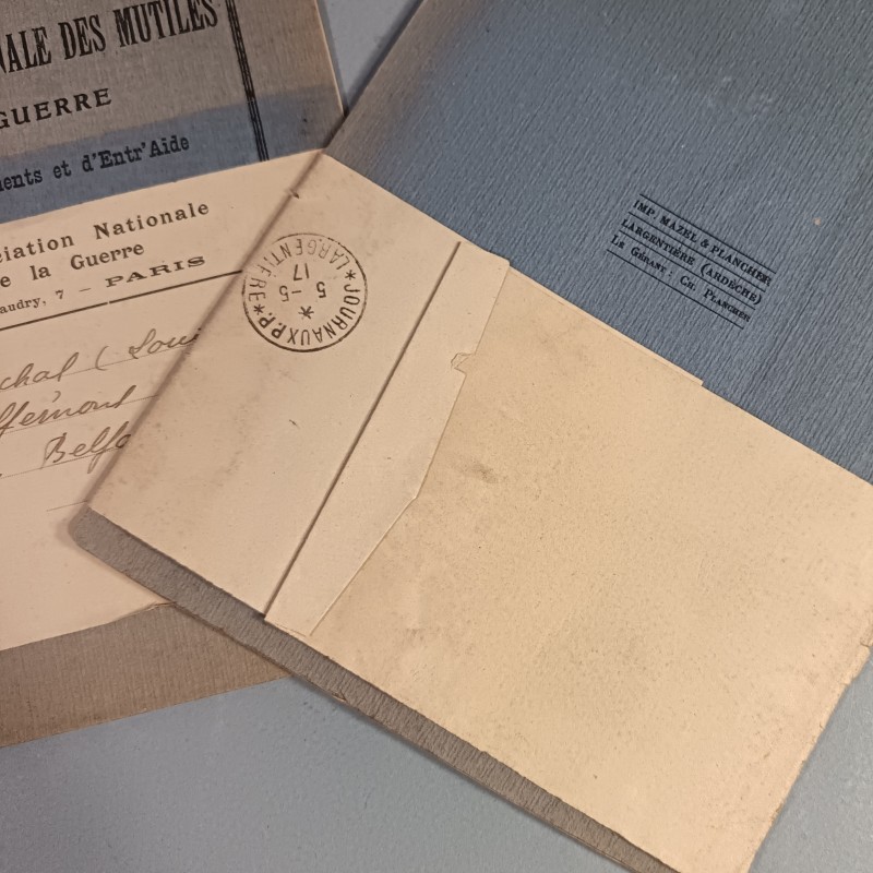 LOT DE 3 BULLETINS DE L'ASSOCIATION NATIONALE DES MUTILES DE LA GUERRE FEVRIER 1916 ET AVRIL 1917